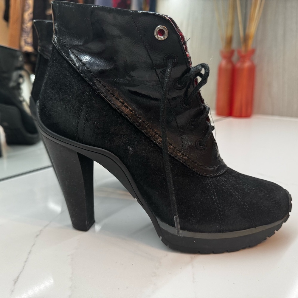 DKNY Black Water Proof High Heel Boots